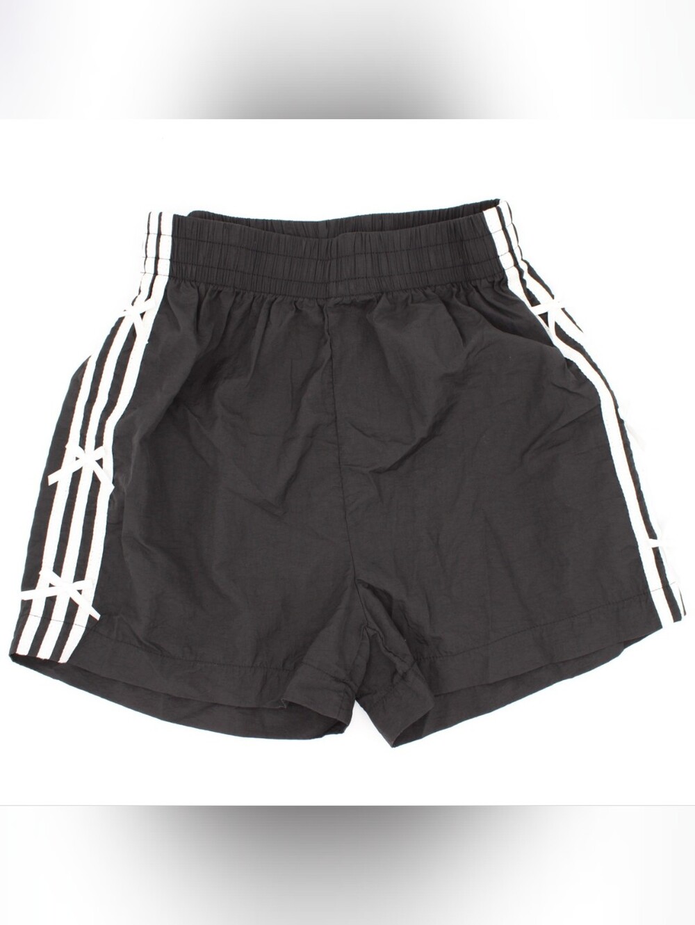 Black Bow Side Stripe Track Shorts – Medium